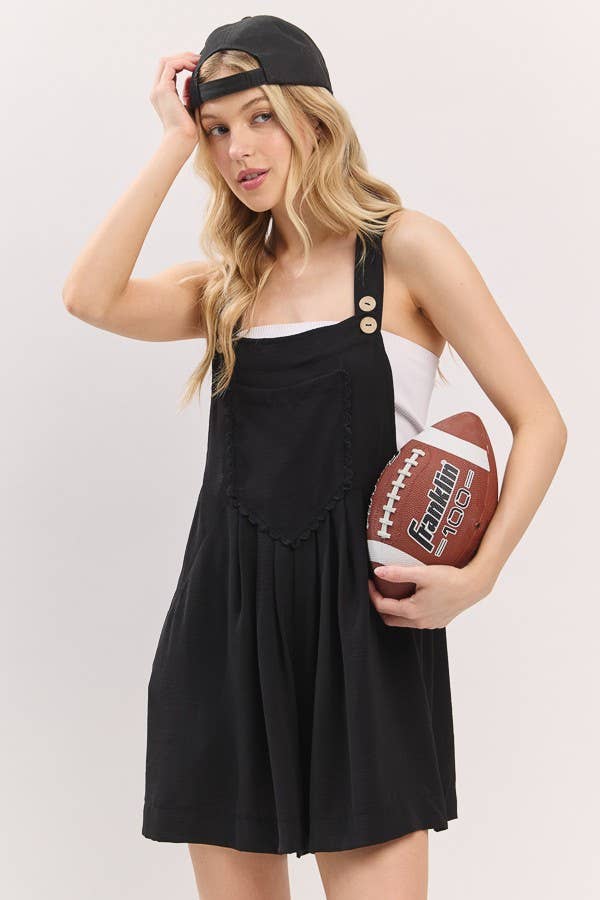 Sewn and Seen - Scallop Pocket Strap Romper