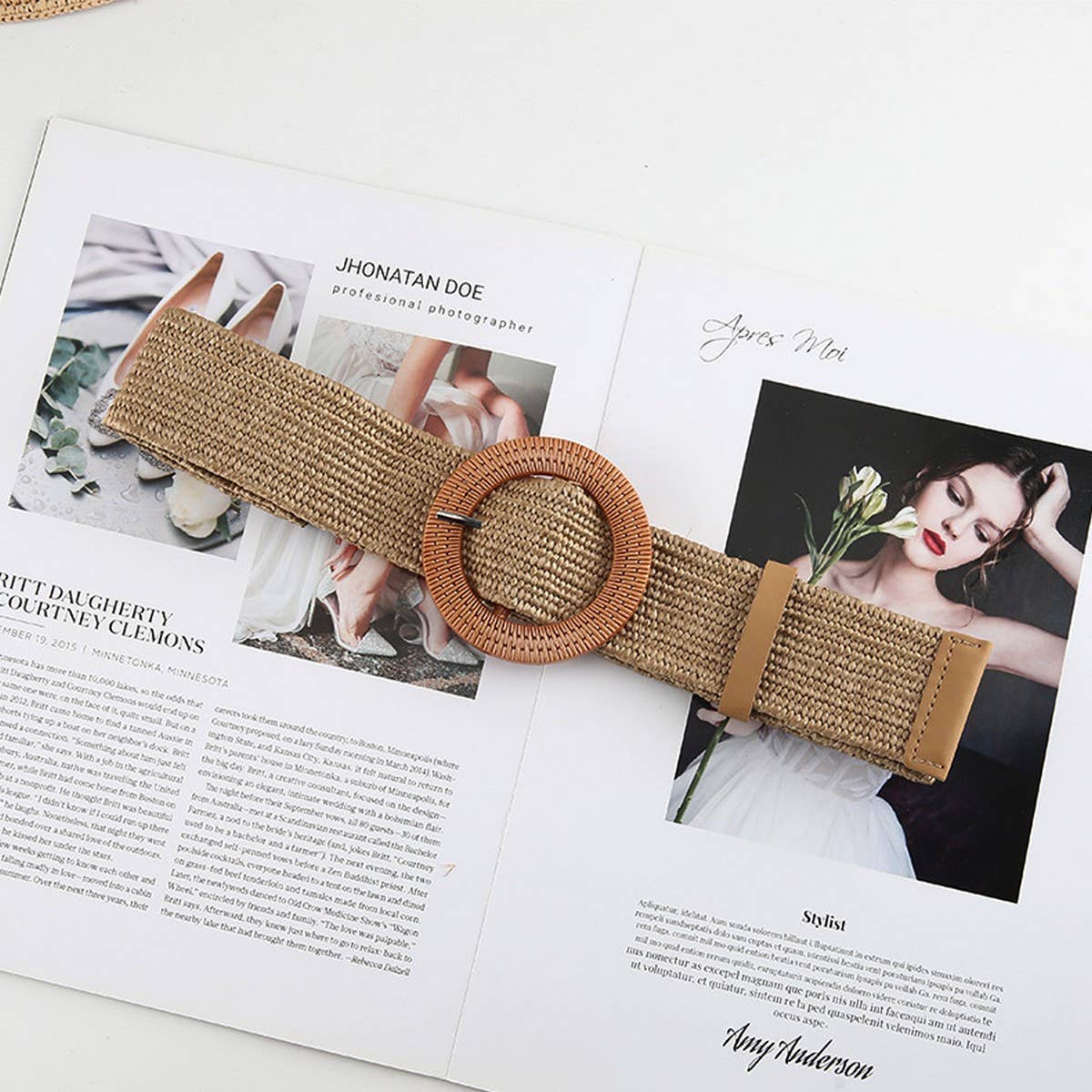 NINEXIS - CWABE0544_VINTAGE BRAIDED ROUND BUCKLE BELTS