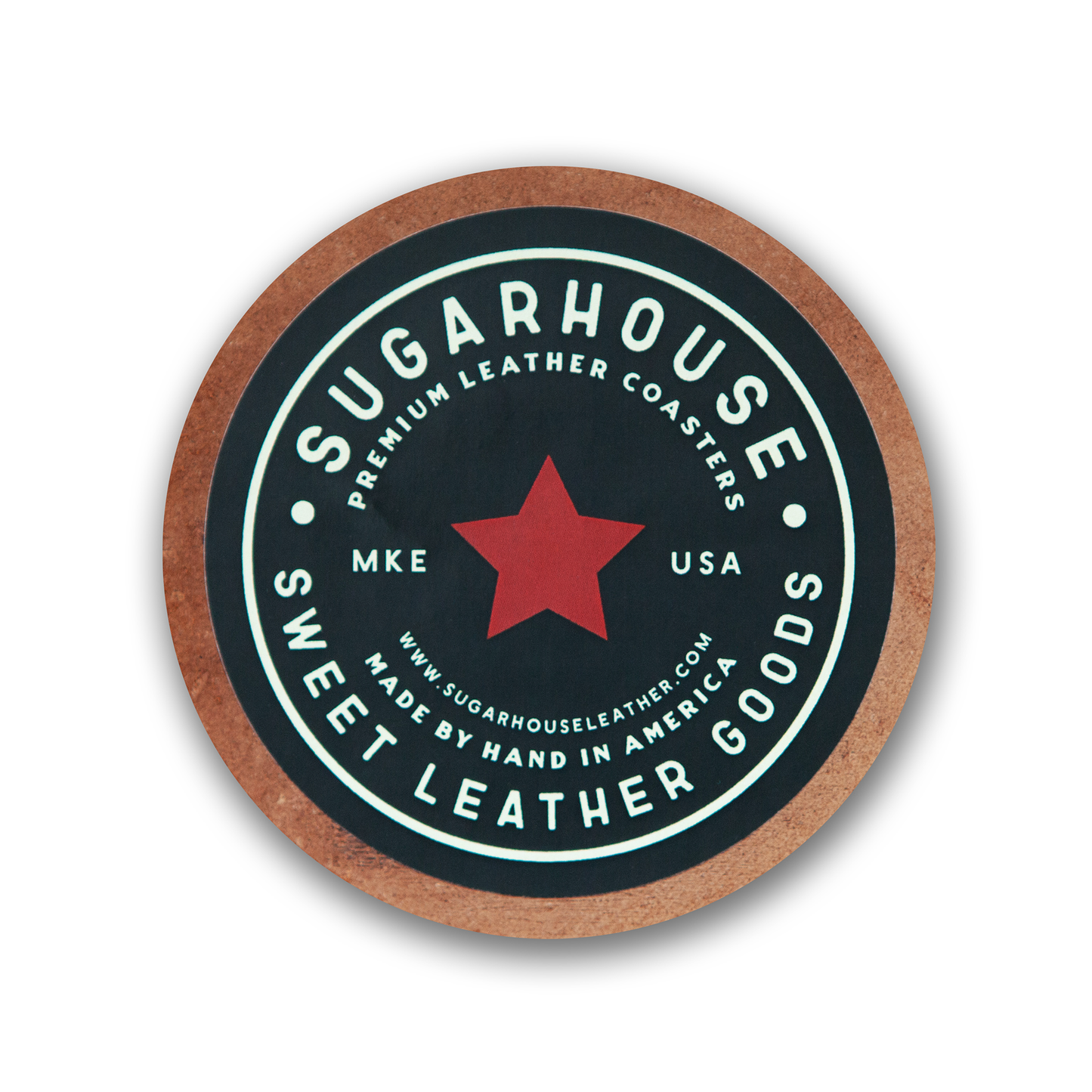 Sugarhouse Leather - Tennessee Football Leather Coaster