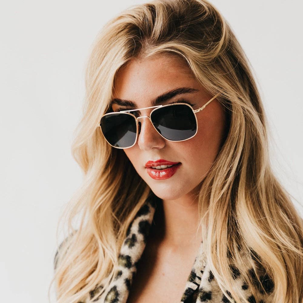 Pretty Simple - Sunny Square Aviator Sunglasses