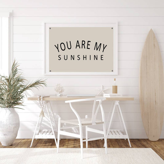 Red Barn Canvas - You Are My Sunshine, Vintage Style Canvas Hanging Banner