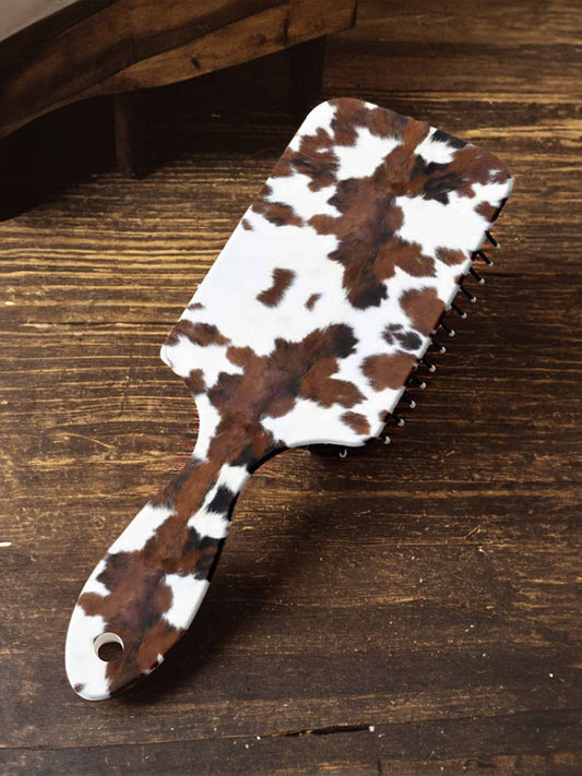 1 the Woman - Cow Print Long Handle Air Cushion Comb