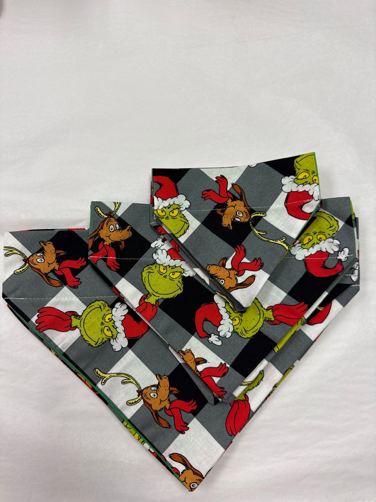 Green grinch dog bandana