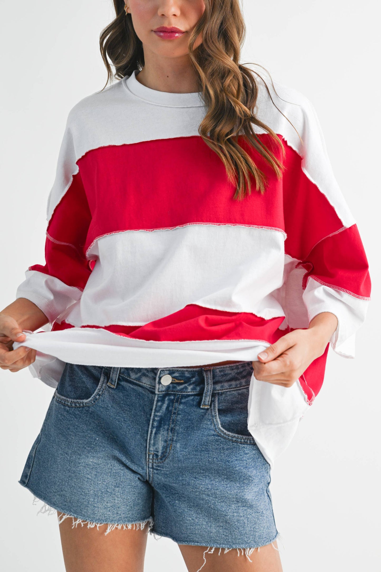 AEMI + CO - 8417FN Polly Color Block Top
