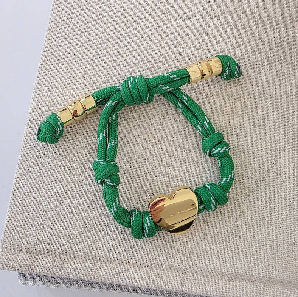 Pretty Simple - Knotty Cord Heart Bracelet - WATERPROOF