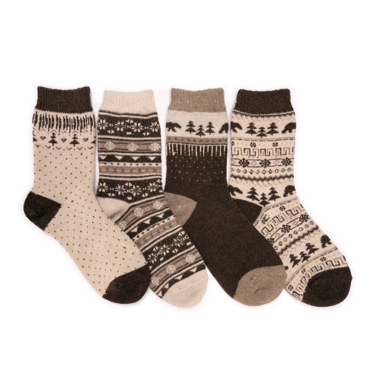 Muk Luks - MUK LUKS Women's 4 Pair Pack Patterned Crew Boot Socks