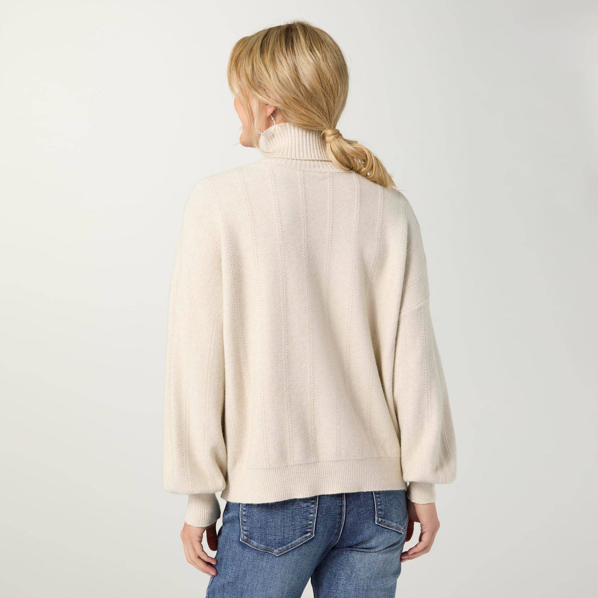 COCO + CARMEN - Heavenly-Luxe Textured Knit Turtleneck Sweater-Fall