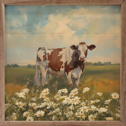 Kendrick Home - Red And Brown Holstein With Flowers