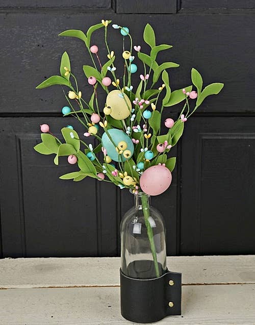 Holiday Depot Inc. - 27605- 16in Bush-Easter Eggs and Herb Leaves-