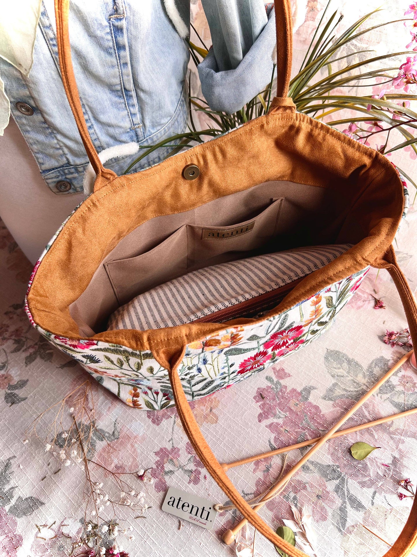 Atenti - Wildflower Lolita: USA Made, Handbag with Matching Pouch