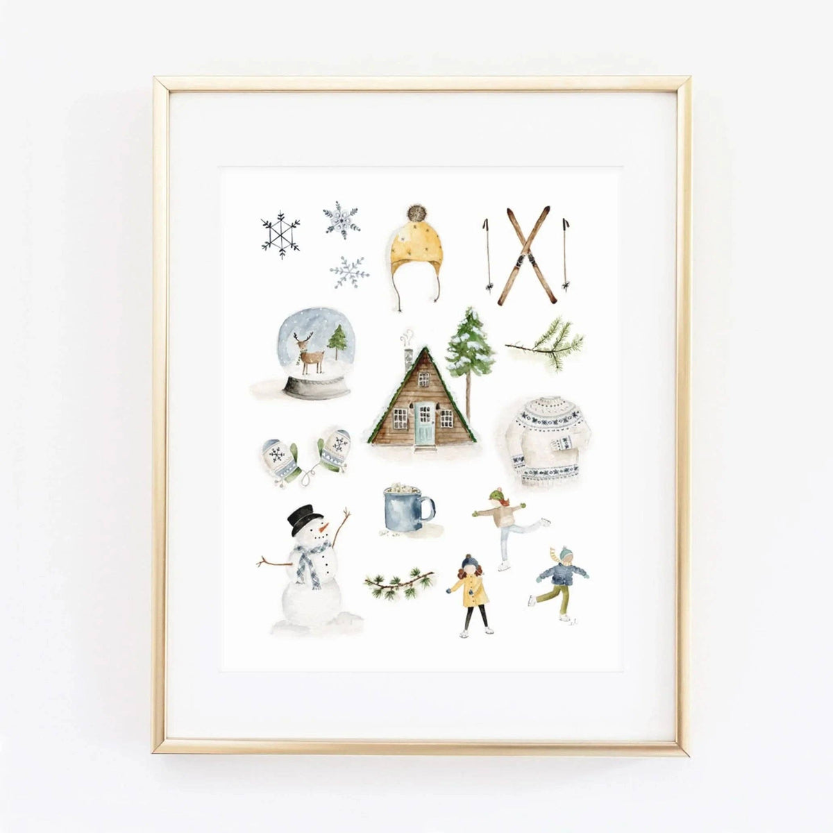 emily lex studio - Winter collection watercolor wall art print