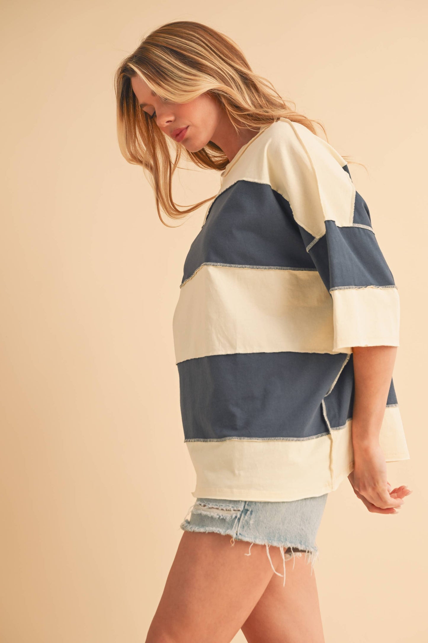 AEMI + CO - 8417FN Polly Color Block Top
