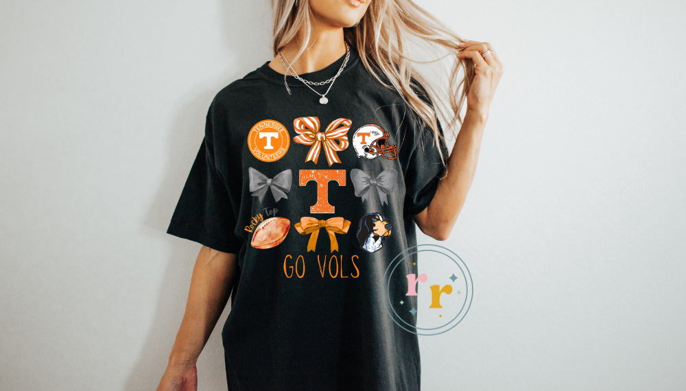 Rebellious Rose LLC - Go Vols Football Graphic T-shirt