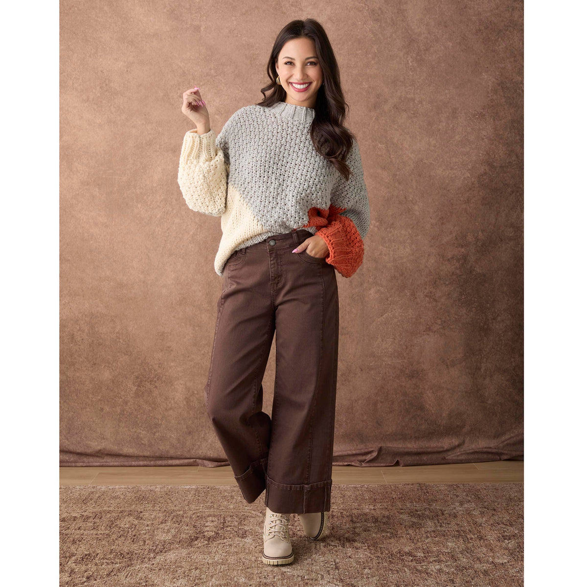 COCO + CARMEN - Avante Wide Ankle with Front Seam Pant-Fall