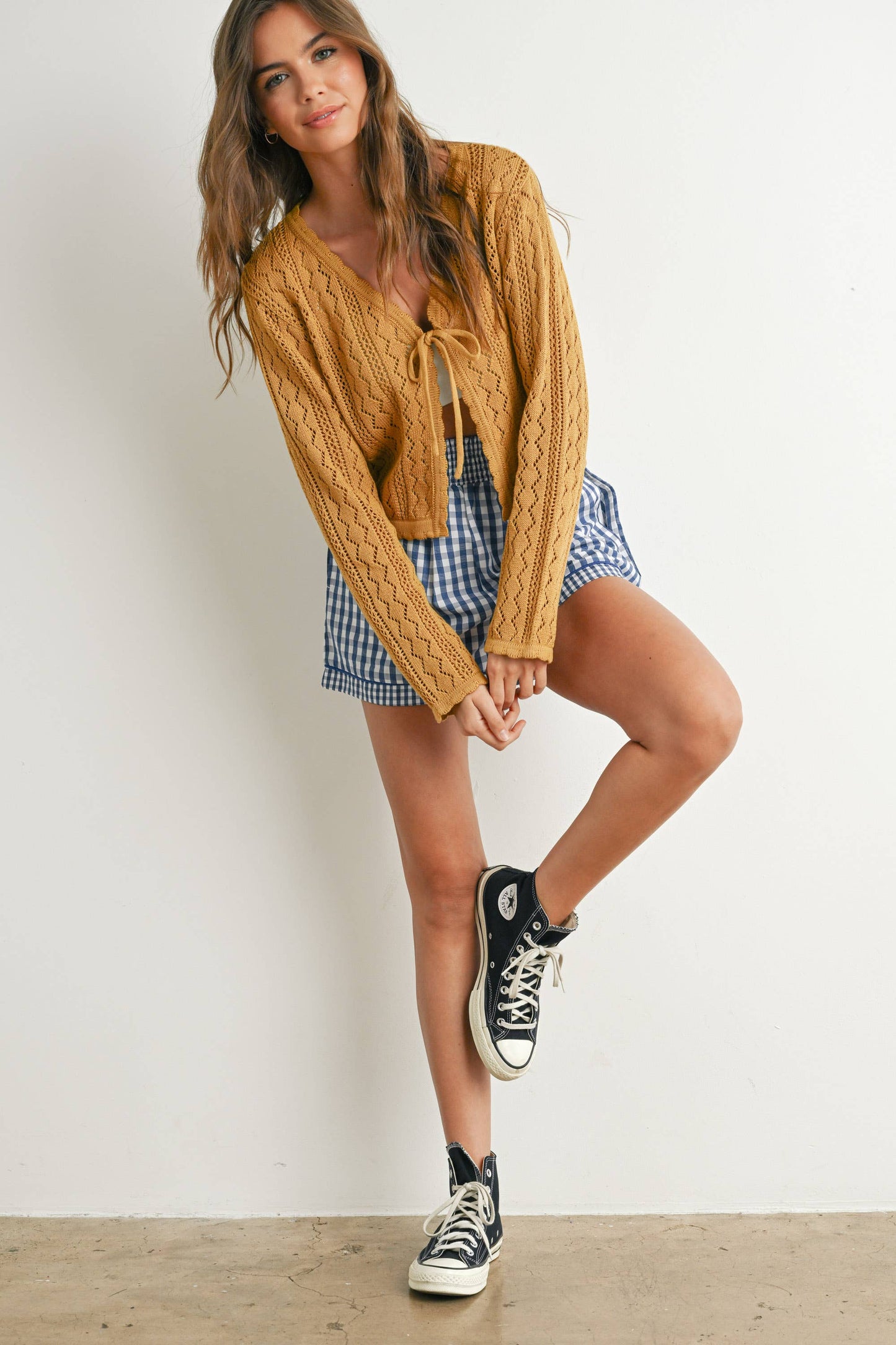 BUTTERMELON - Garterized Gingham Shorts - BMP7658
