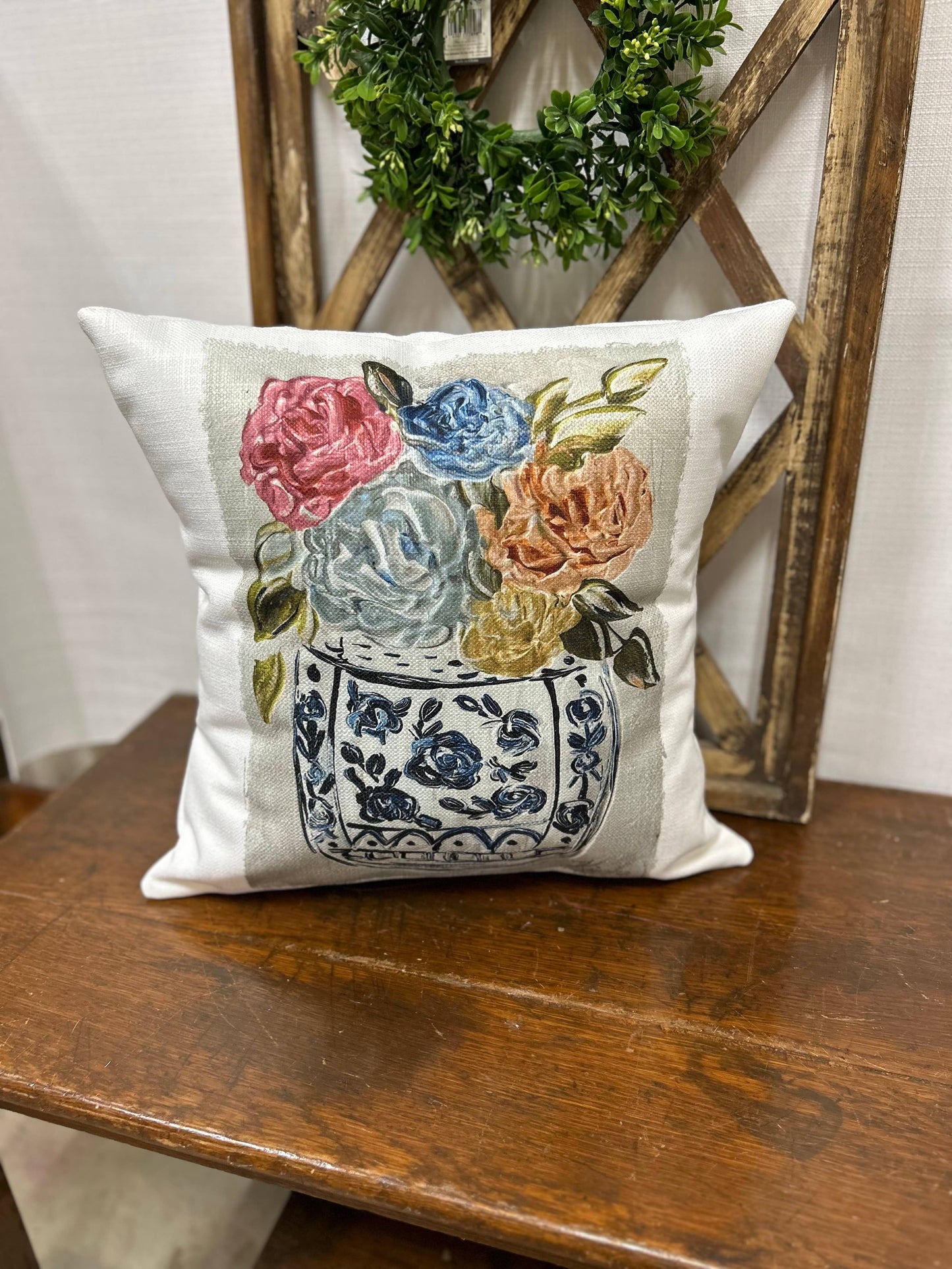 Southern Cotton Mill - GA Colorful Hydrangea Pillow