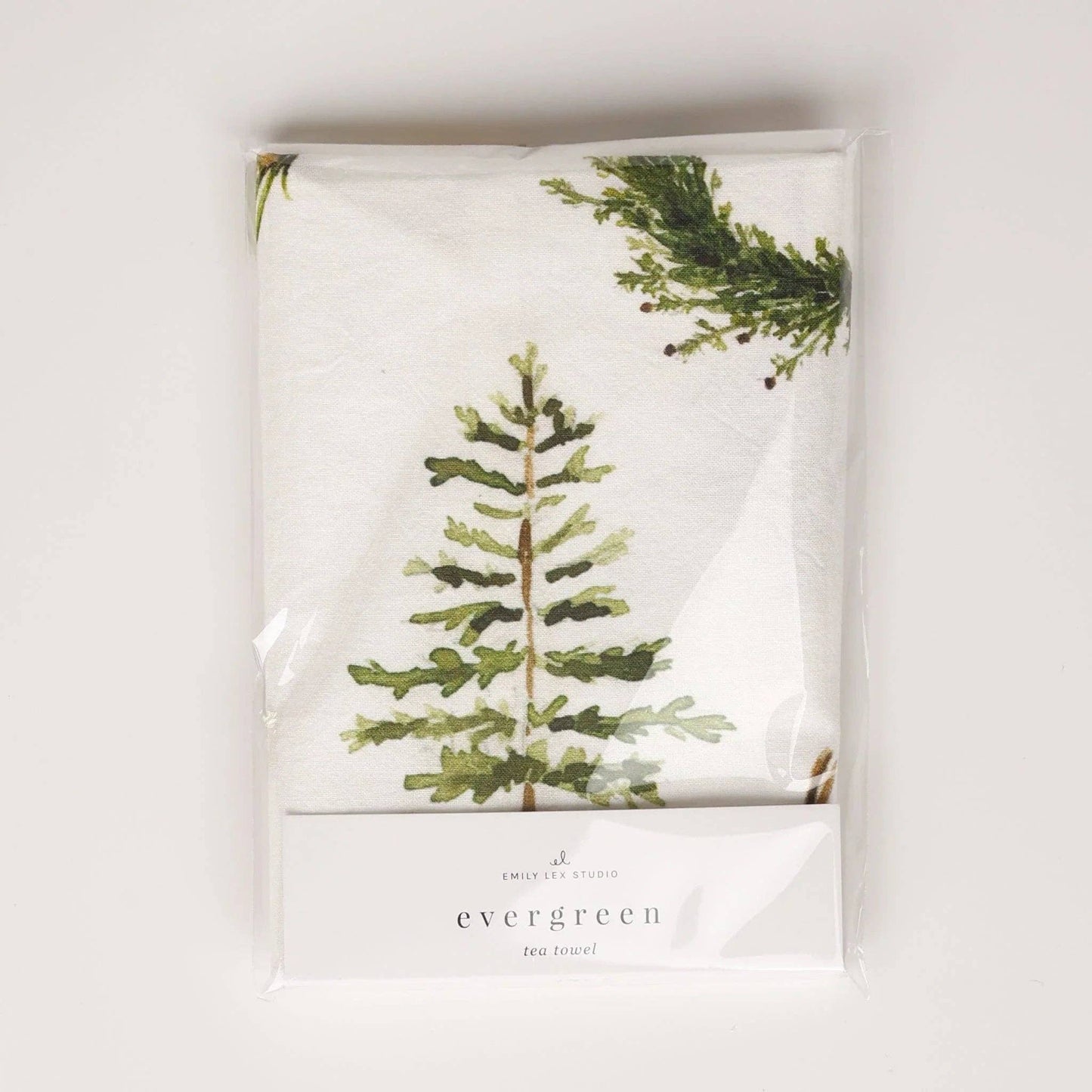 emily lex studio - Evergreen christmas cotton flour sack tea towel