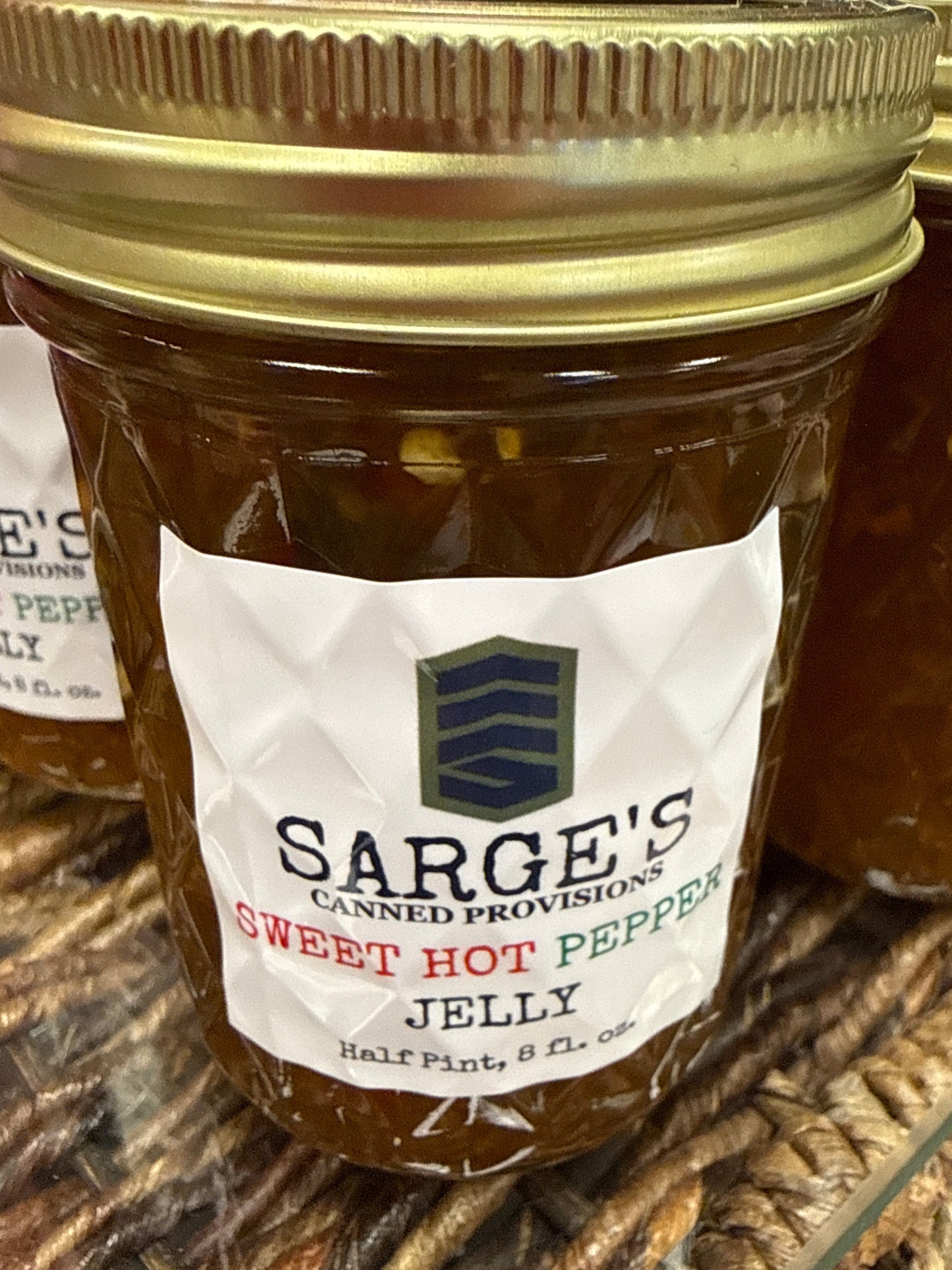 Sarge’s jelly, jam, hot honey and apple butter