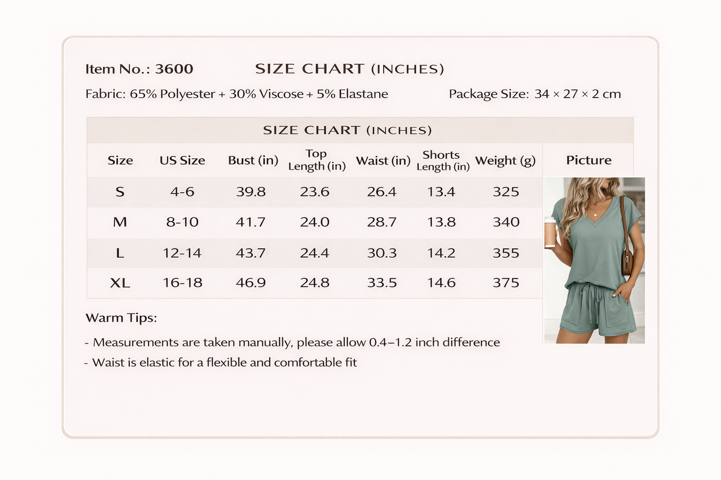 Lovesoft - Women’s V Neck Short Sleeve Top and Drawstring Shorts Set Casual Summer Lounge Outfit