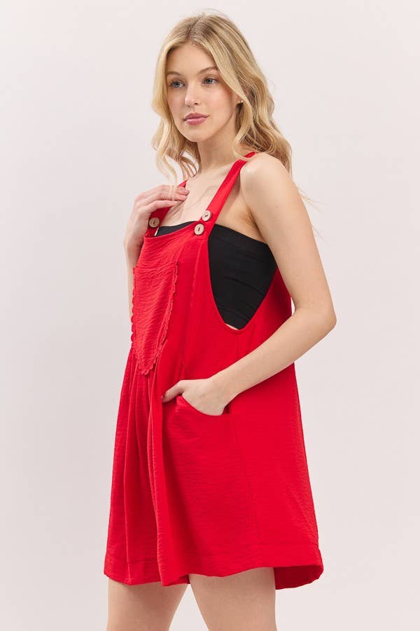 Sewn and Seen - Scallop Pocket Strap Romper