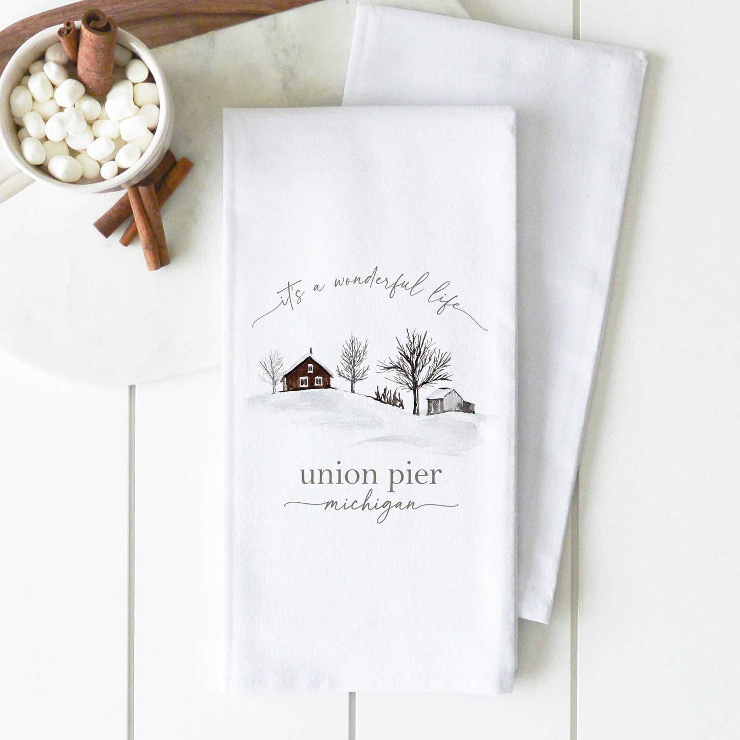 Porter Lane Home - Custom It’s a wonderful life Tea Towel