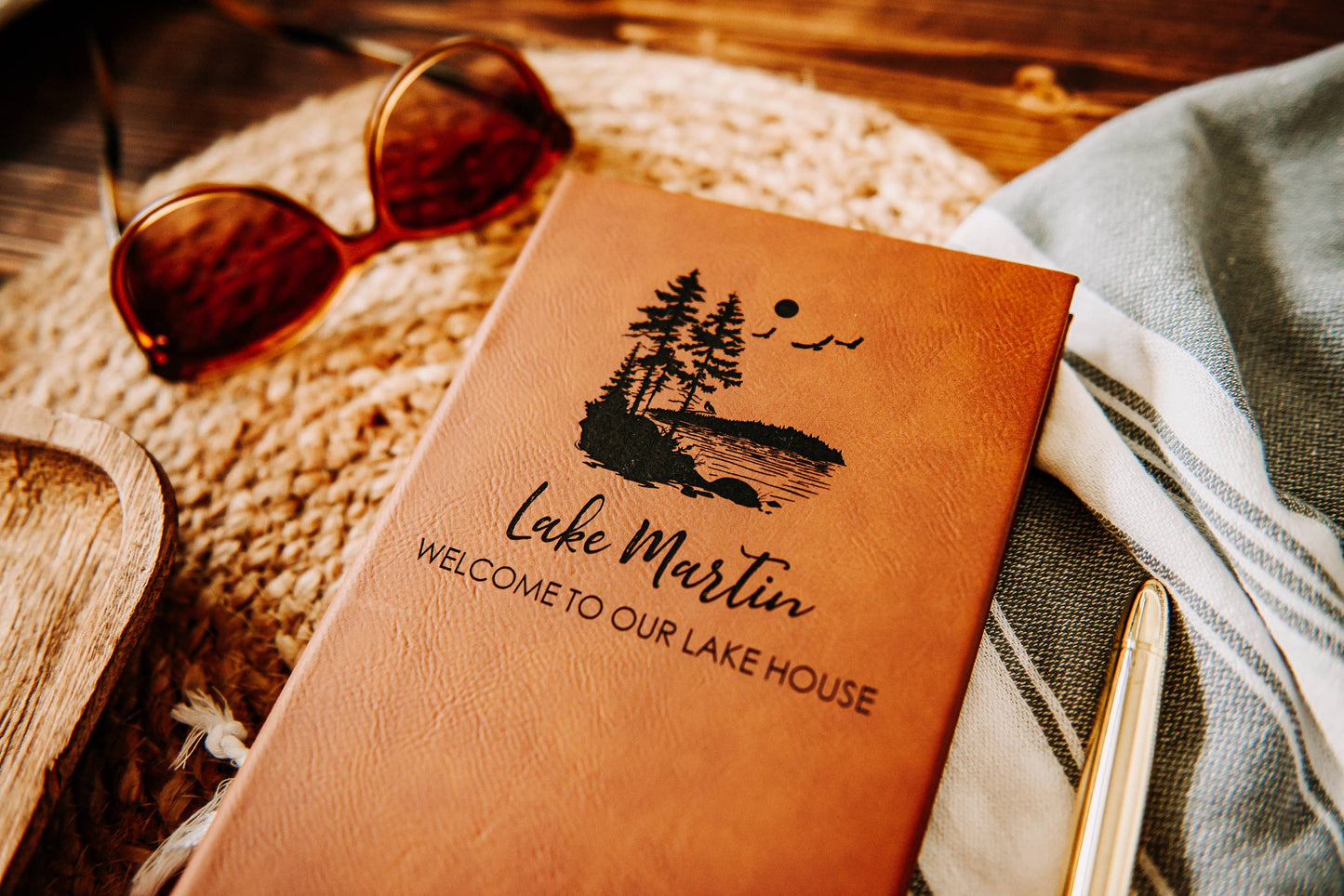 The Lillie Pad - Custom Vacation House Guest Book Journal 