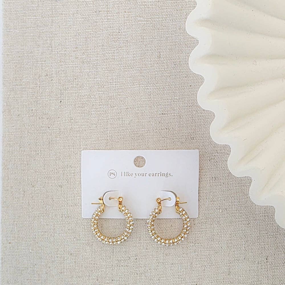 Pretty Simple - Lizzie Pave Hoops - WATERPROOF
