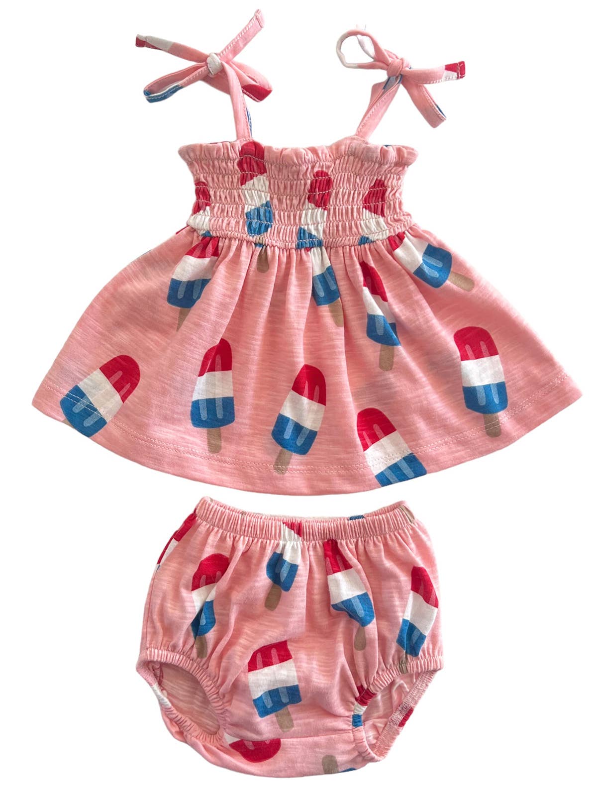 SIIX Collection - Popsicle Pink / Organic Smocked Set (Baby - Kids)