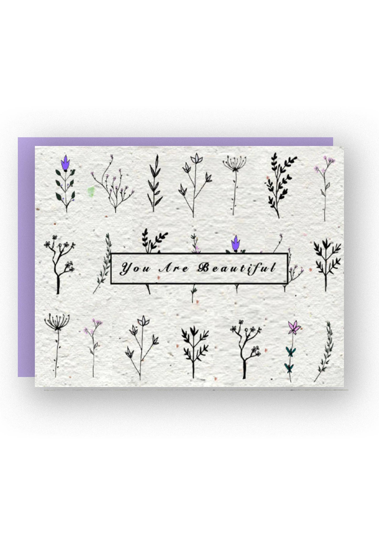 Artsy Em - You Are Beautiful Wild Flower Seed Paper Card
