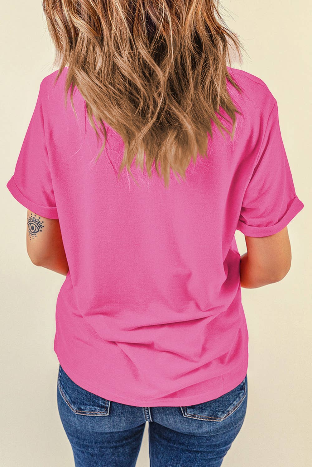 Little Daisy Closet - LDC Casual Plain Crew Neck Tee