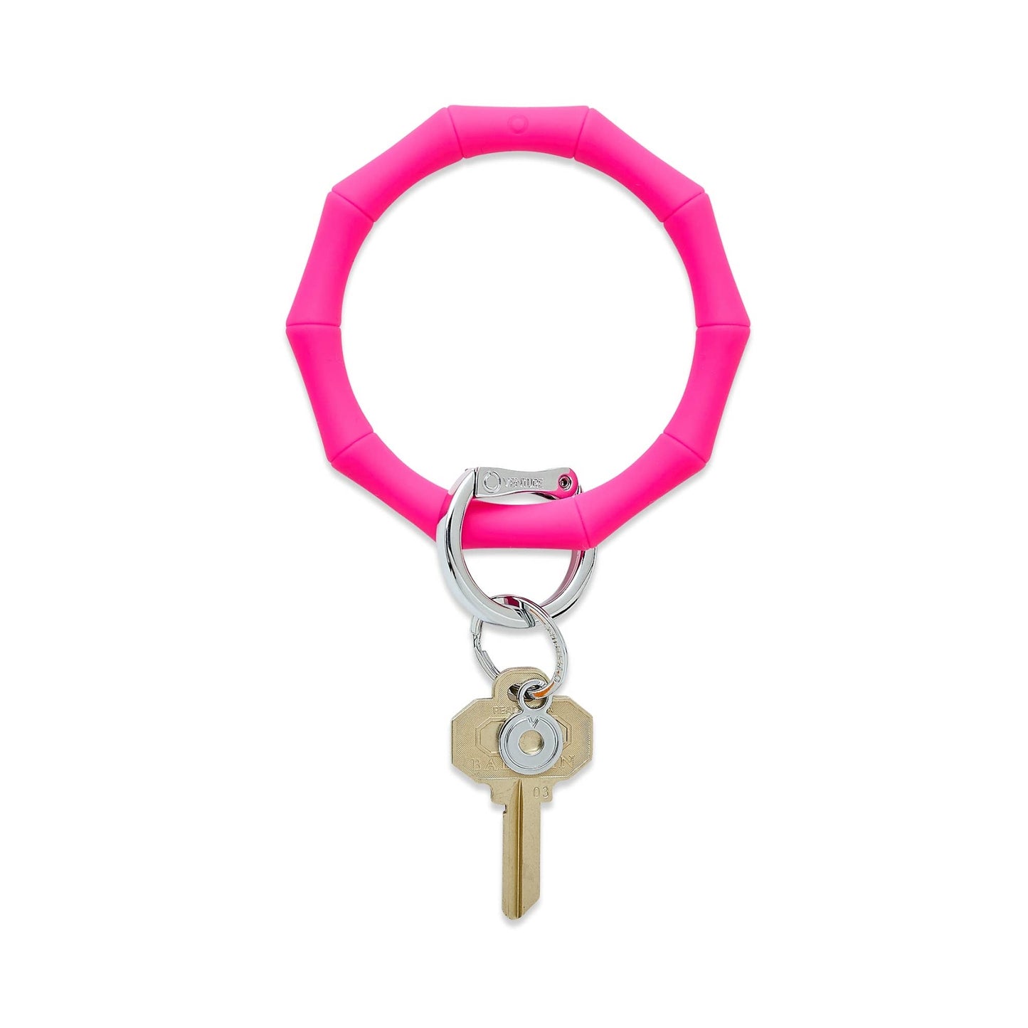 Oventure - Silicone Big O® Key Ring - Tickled Pink Bamboo