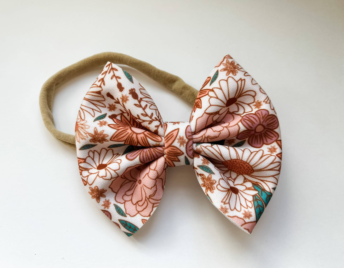Boho + Babe - Baby Bow Headband - Muted Floral