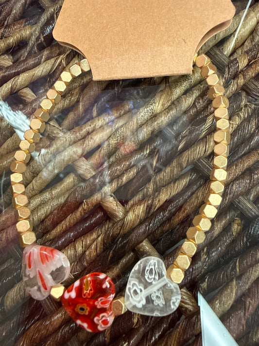 Lillie Lane Valentine bracelet-lampwork heart