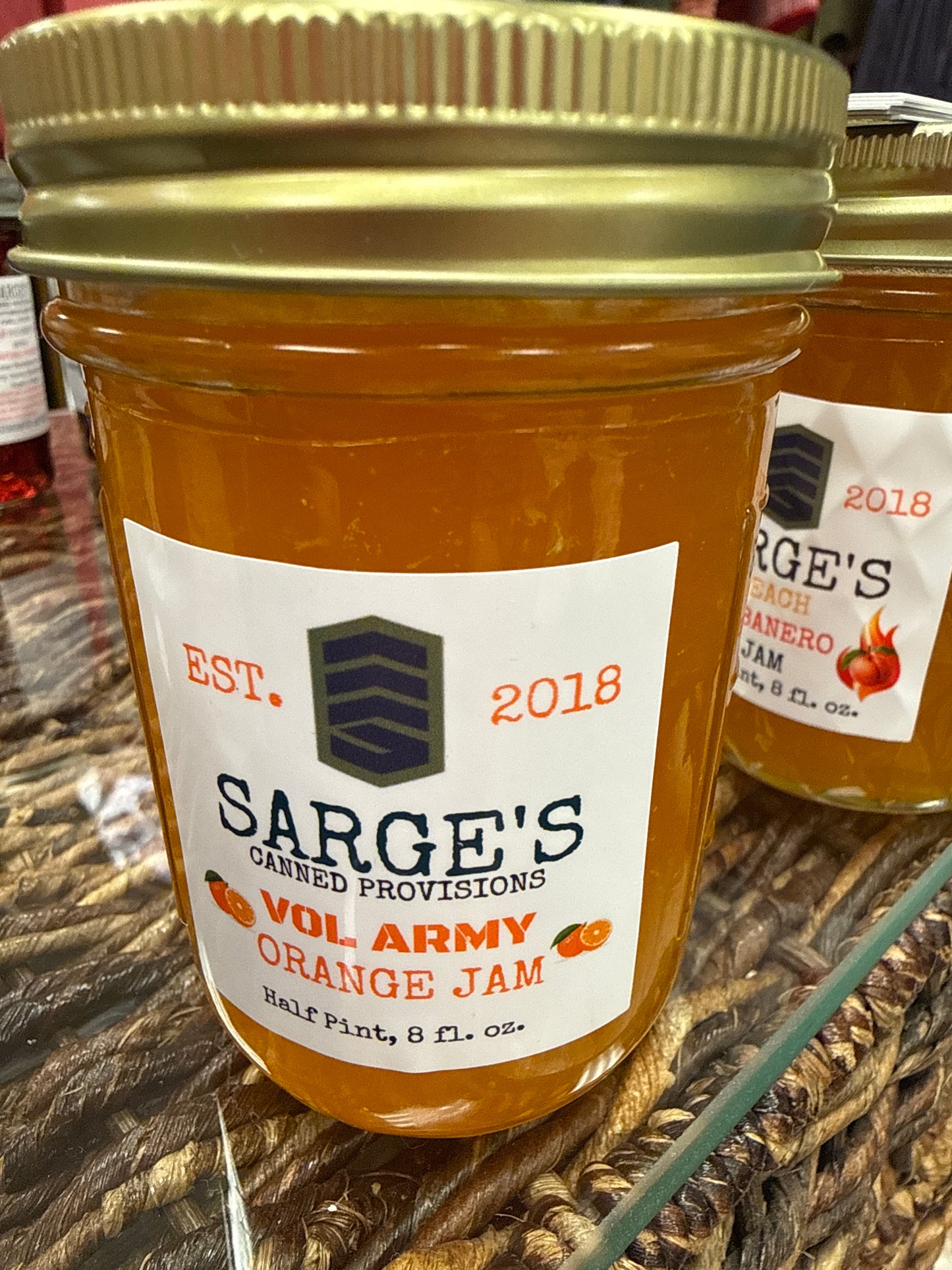 Sarge’s jelly, jam, hot honey and apple butter