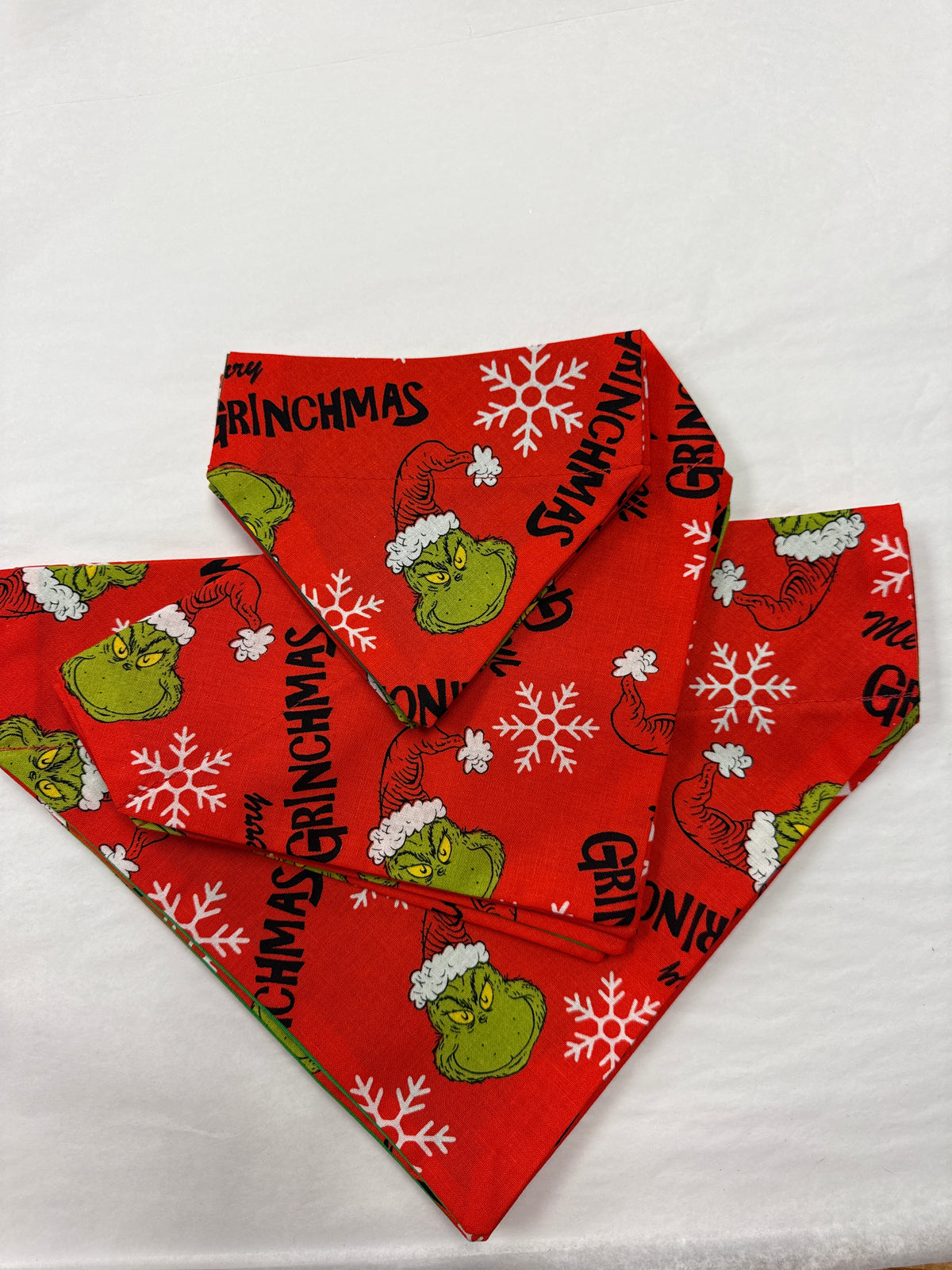Red Grinch dog bandana