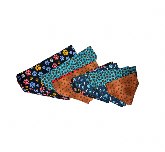 Dog bandana paw prints