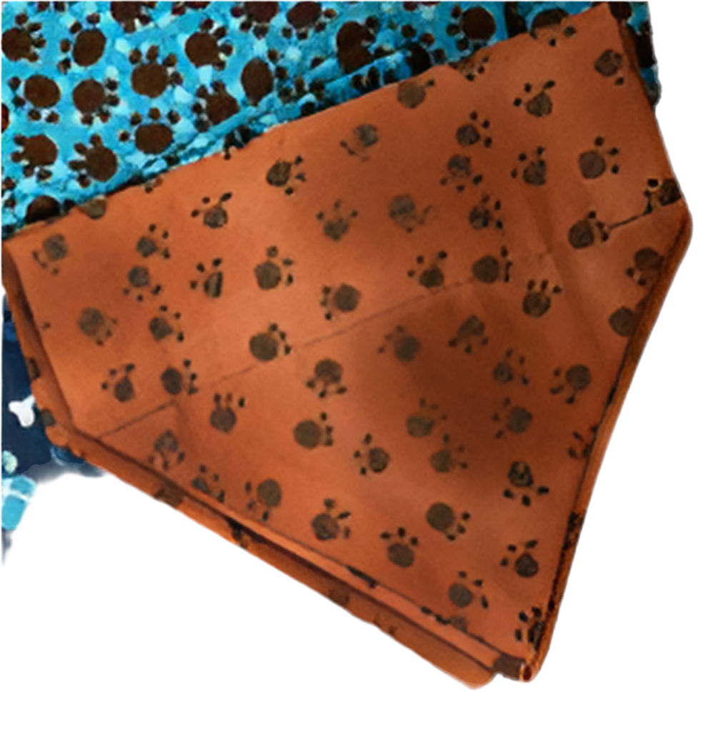 Dog bandana paw prints