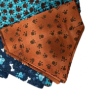 Dog bandana paw prints