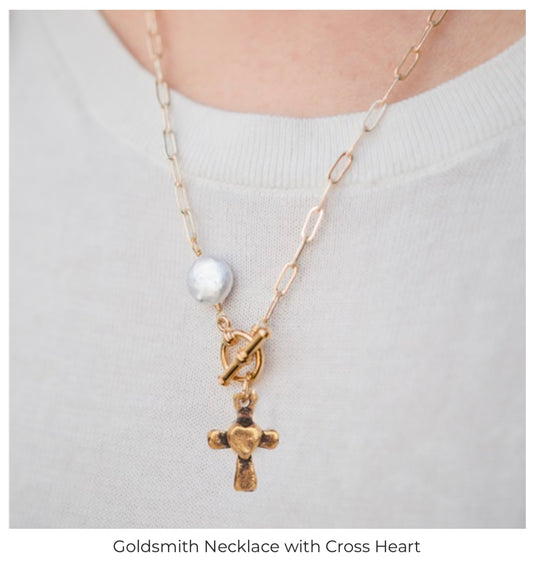 Goldsmith Necklace with Cross Heart
