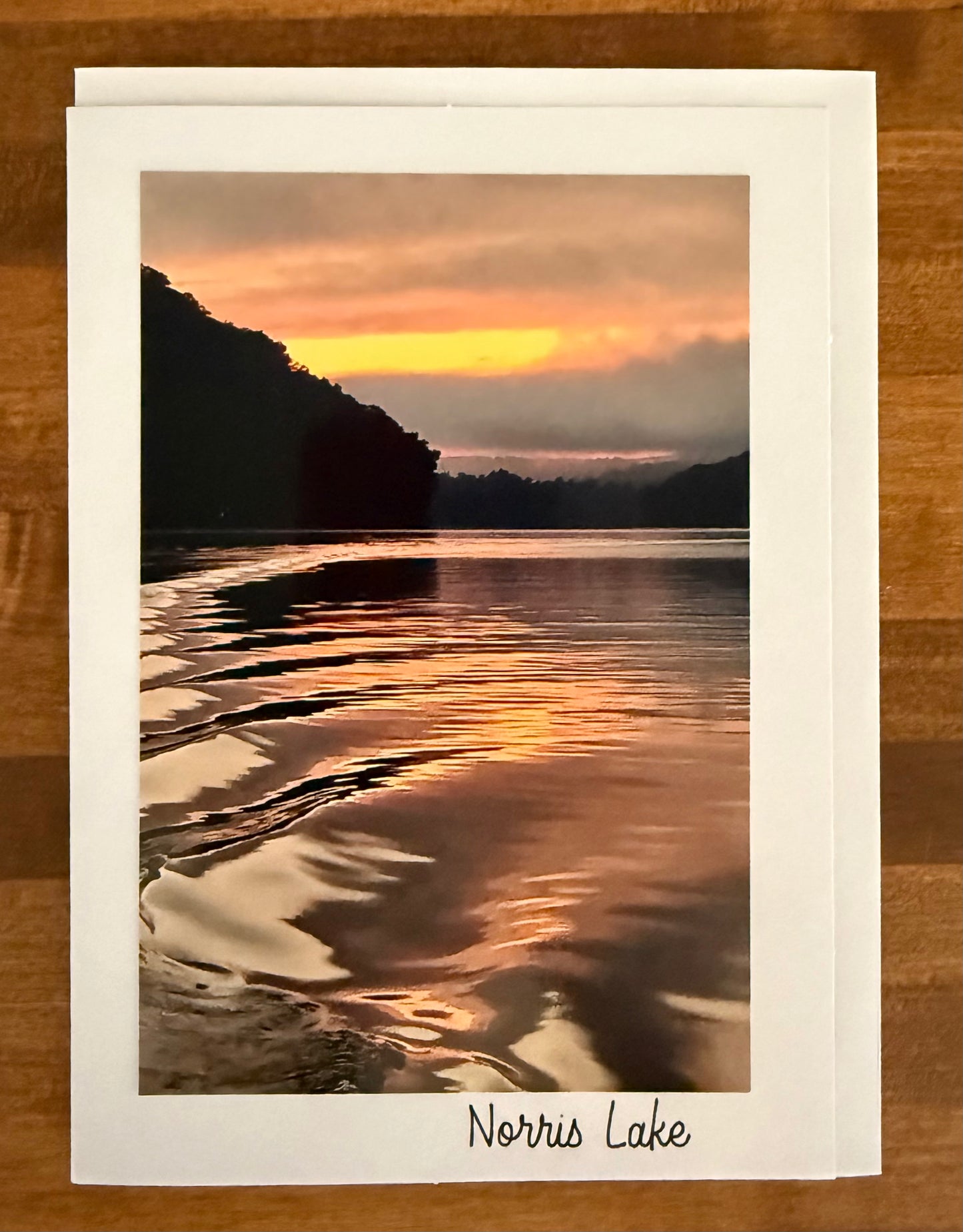 Norris Lake waves photo card