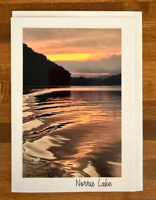 Norris Lake waves photo card
