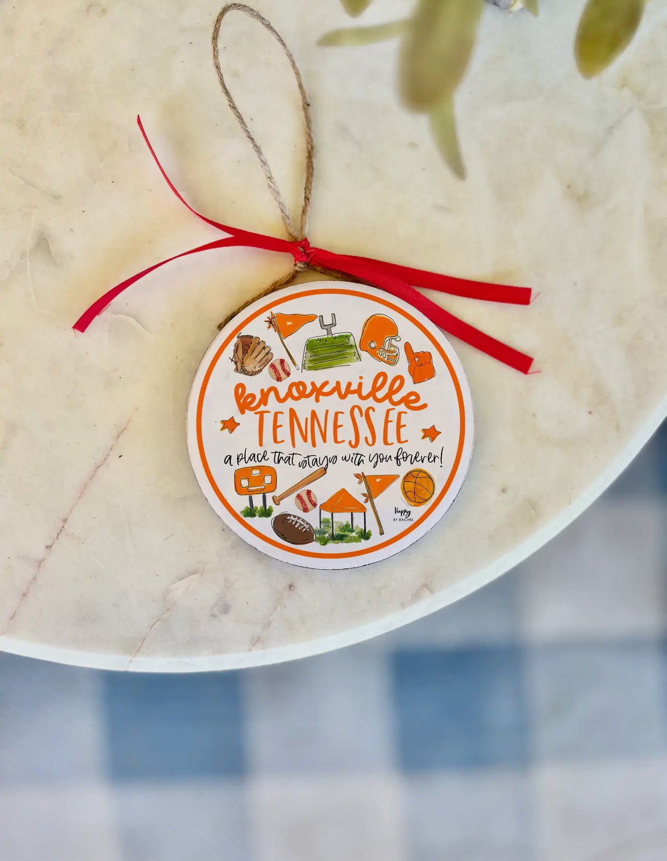 Happy By Rachel, LLC - Multi Sport Knoxville, TN College Town Ornament