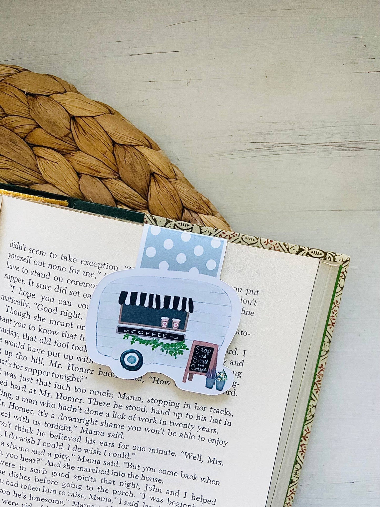 Makerie Day - Coffee Camper Magnetic Bookmark