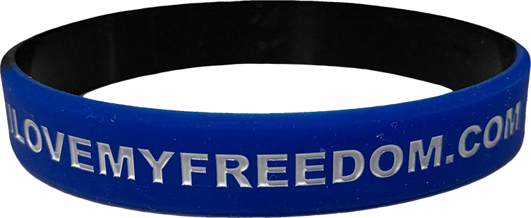 I Love My Freedom - Back The Blue Wristband
