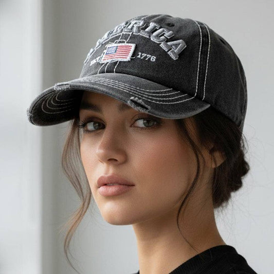 Sensibling Corp. - Vintage America 1776 Flag Embroidered Baseball Cap