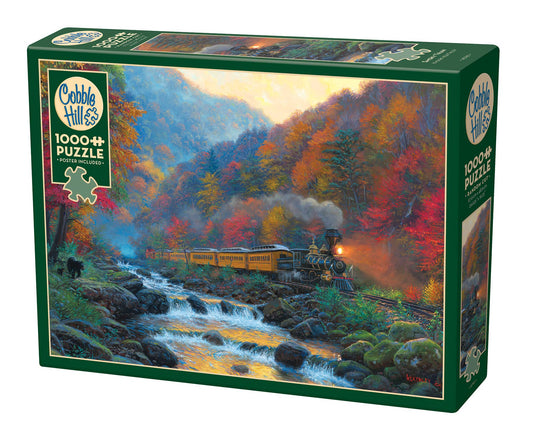 Outset Games and Cobble Hill Puzzles - Smoky Train 1000pc puzzle