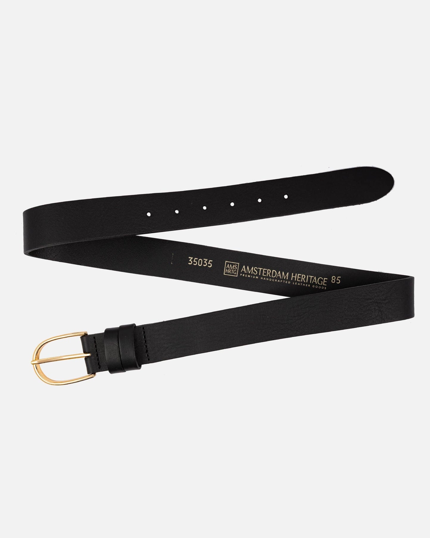 Amsterdam Heritage Leather Belts, Bags, Jackets & Apparel - Drika | Gold Buckle Smart Full Grain Leather Belt Women