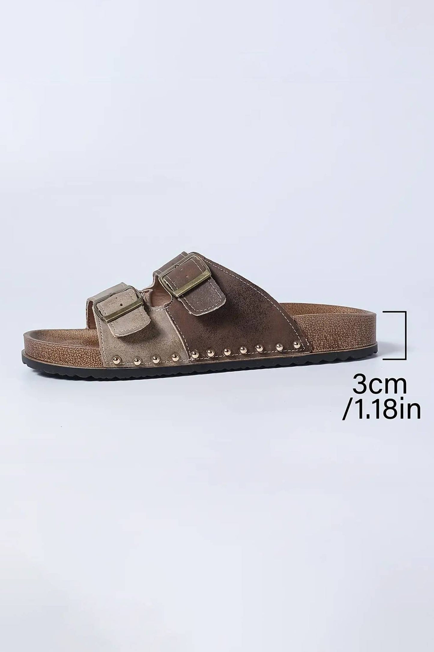 Little Daisy Closet - LDC Western Suede Rivet Hollow Out PU Leather Slip-on Shoes
