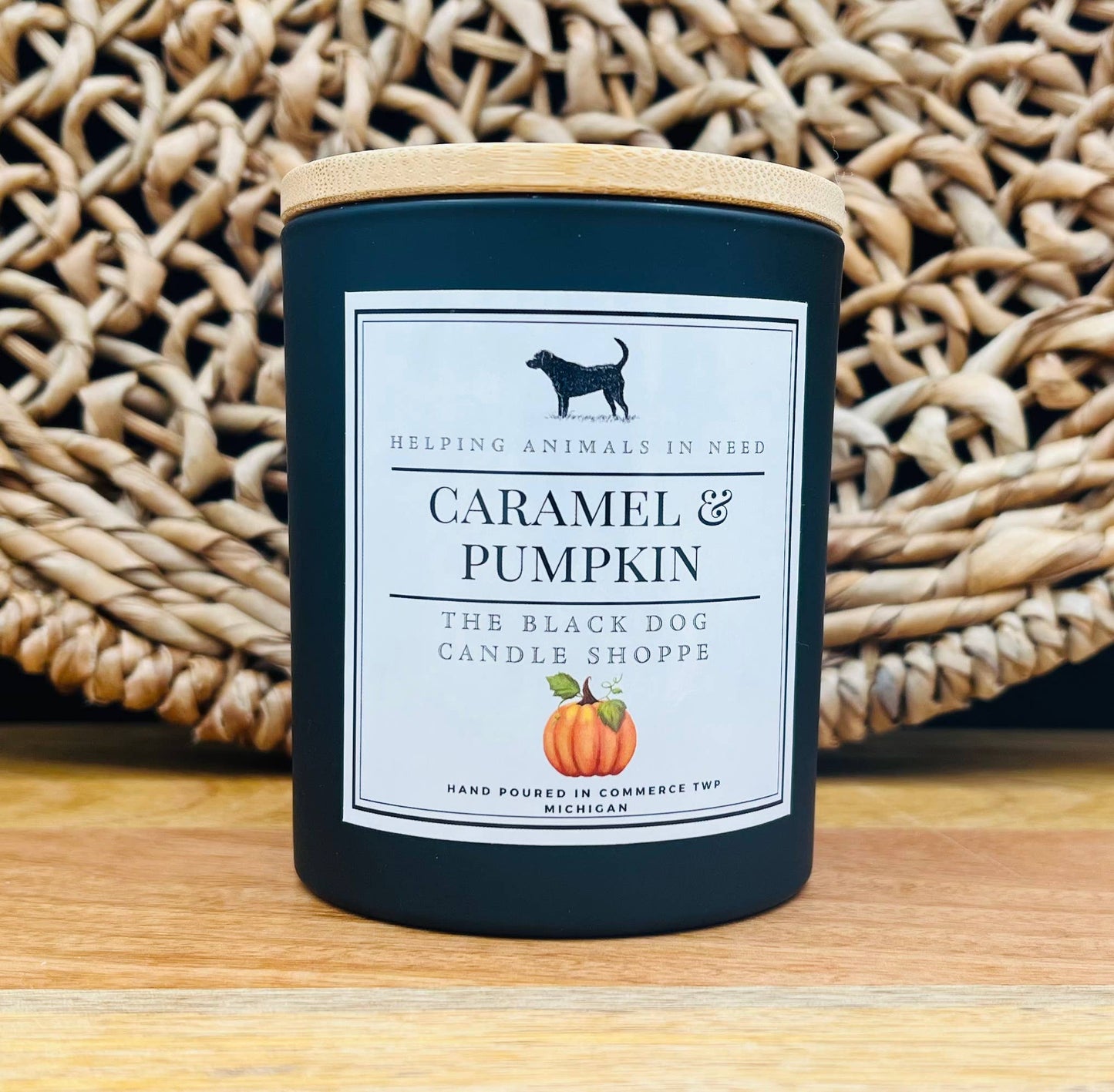 The Black Dog Candle Shoppe - Caramel & Pumpkin Classic Collection Candle
