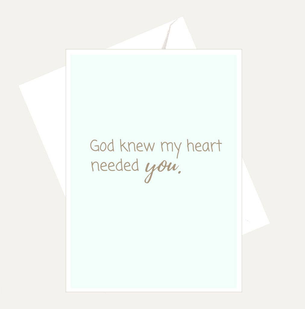 Bellflower Girl - God Knew My Heart Needed You | Faith Loving Friendship Card
